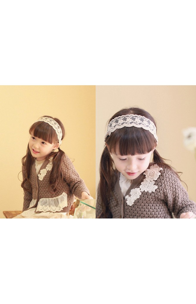 ผ้าคาดผมลูกไม้สีขาว angel neitiri