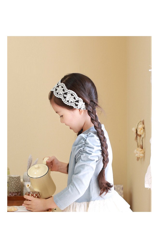 ผ้าคาดผมลูกไม้สีขาว angel neitiri