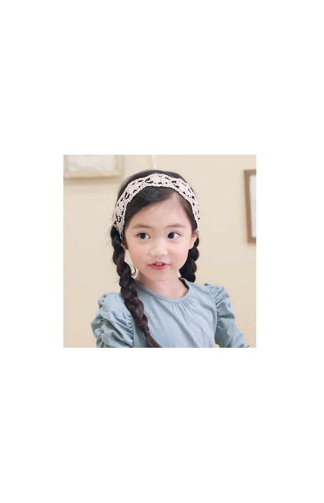 ผ้าคาดผมลูกไม้สีขาว angel neitiri