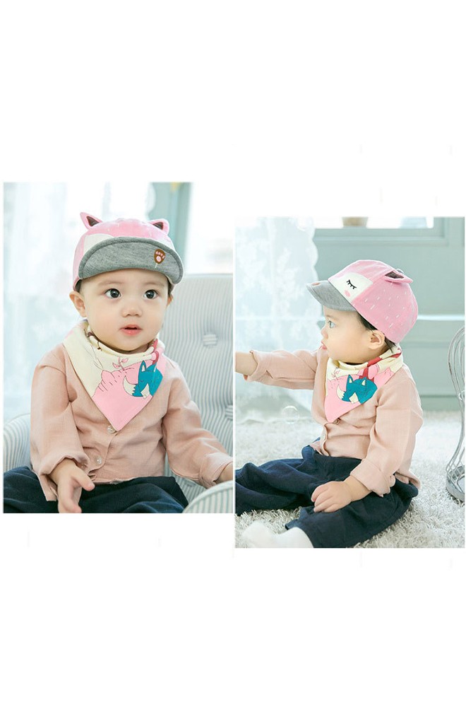 เซ็ตหมวกแก๊ปจิ้งจอกมาพร้อมผ้ากันเปื้อนจาก GZMM