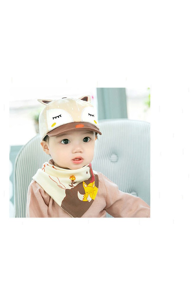 เซ็ตหมวกแก๊ปจิ้งจอกมาพร้อมผ้ากันเปื้อนจาก GZMM