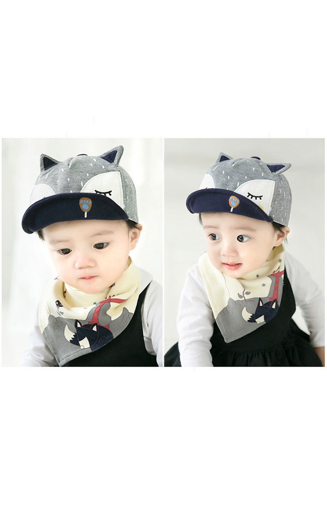 เซ็ตหมวกแก๊ปจิ้งจอกมาพร้อมผ้ากันเปื้อนจาก GZMM