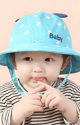 หมวกปีกรอบลายดาว ปัก Baby แต่งหูน่ารัก TIANYIBEAR