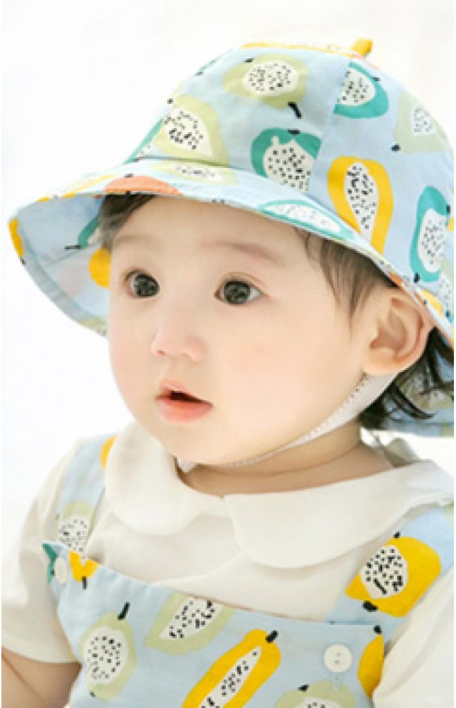 หมวกปีกรอบกันแดดลายผลไม้ จาก GZMM หมวกปีกรอบกันแดดลายผลไม้ จาก GZMM