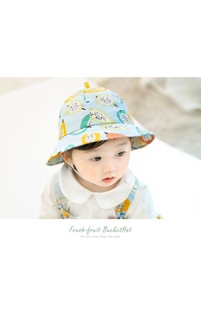 หมวกปีกรอบกันแดดลายผลไม้ จาก GZMM