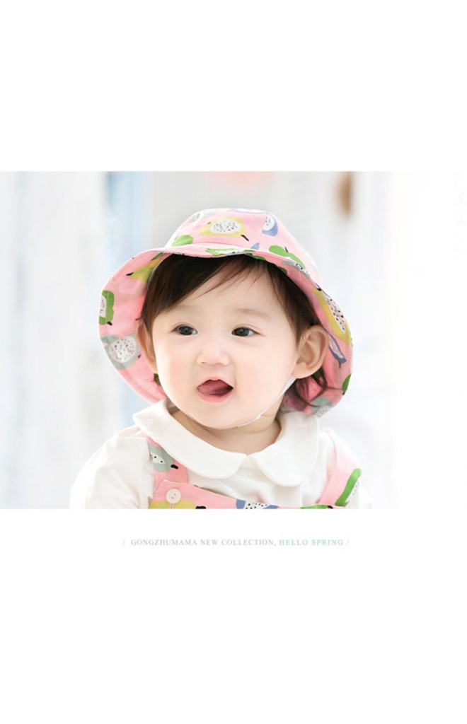 หมวกปีกรอบกันแดดลายผลไม้ จาก GZMM