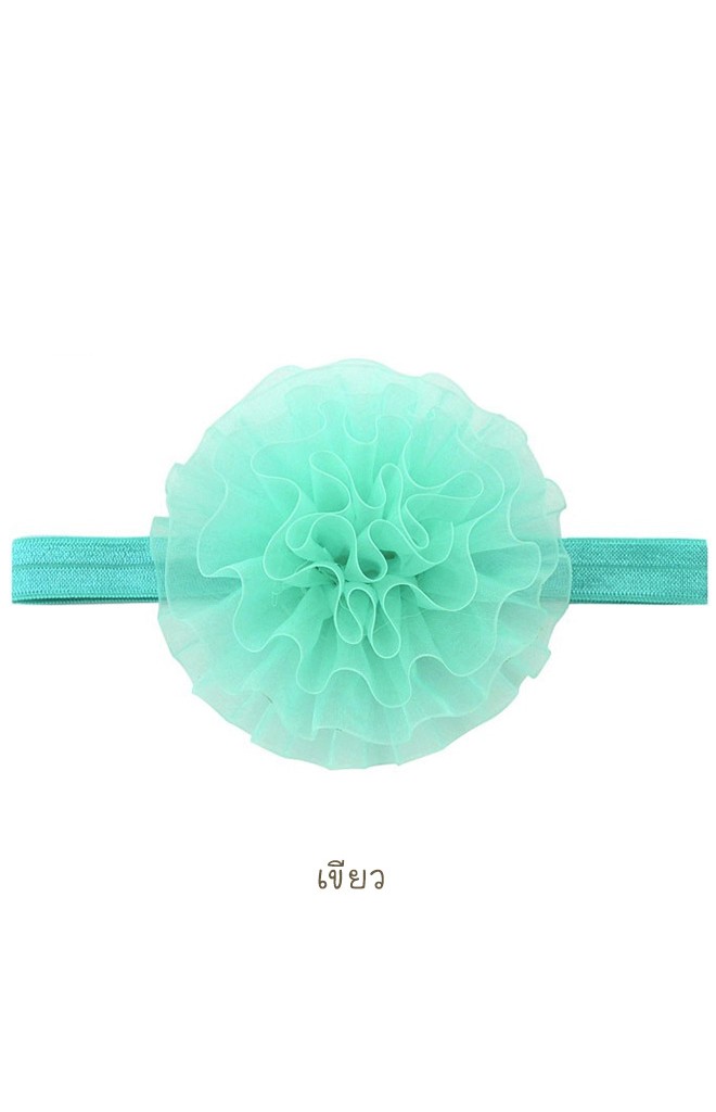 สายคาดผมดอกไม้กลีบซ้อนกลม