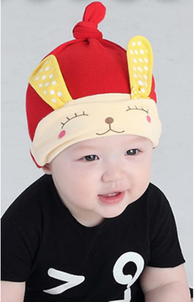 หมวกบีนนี่เด็กเล็กกระต่ายหูยาว