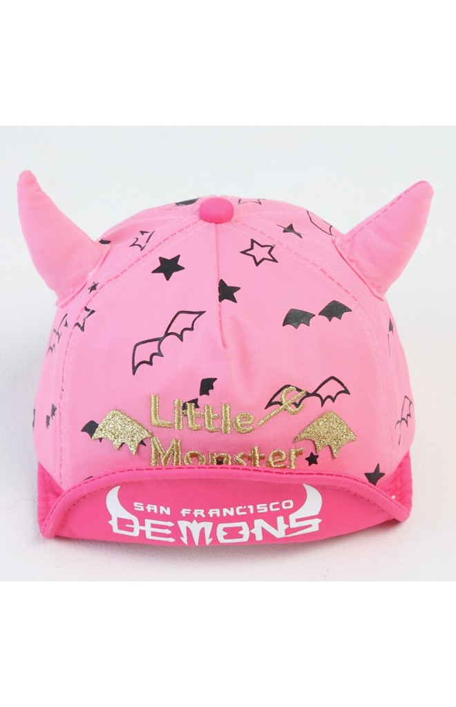 หมวกแก๊ปแต่งเขาปักอักษร Little Monster