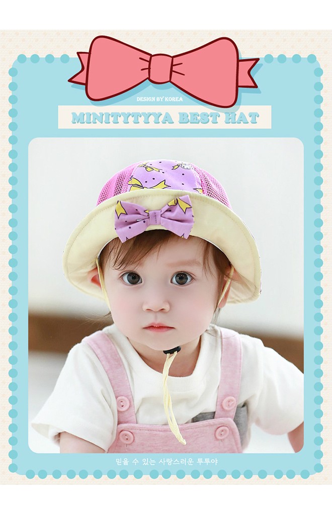 หมวกปีกรอบลายกระต่ายและโบว์ ปีกด้านหน้าแต่งโบว์ จาก TUTUYA