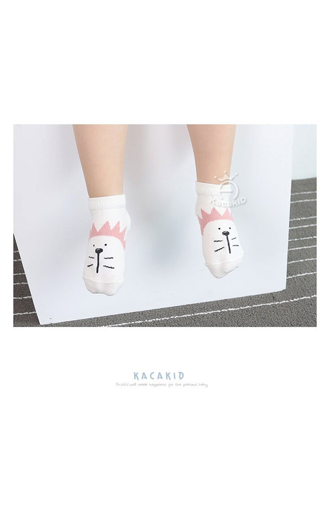 ถุงเท้าเด็กหน้าสัตว์น่ารัก หมี กระต่าย และสิงโต kacakid