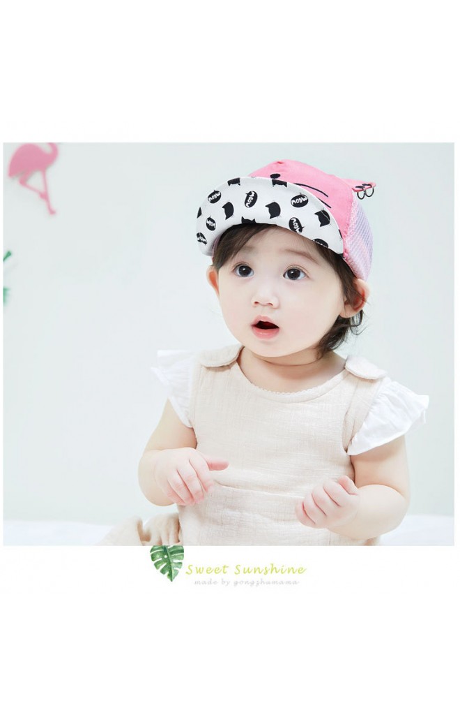 หมวกแก๊ปหน้าแมวน้อย ด้านหลังผ้าตาข่าย GZMM