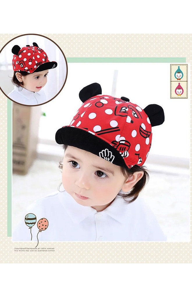 หมวกแก๊ปลายมือแต่งหูน่ารัก จาก KUKUJI