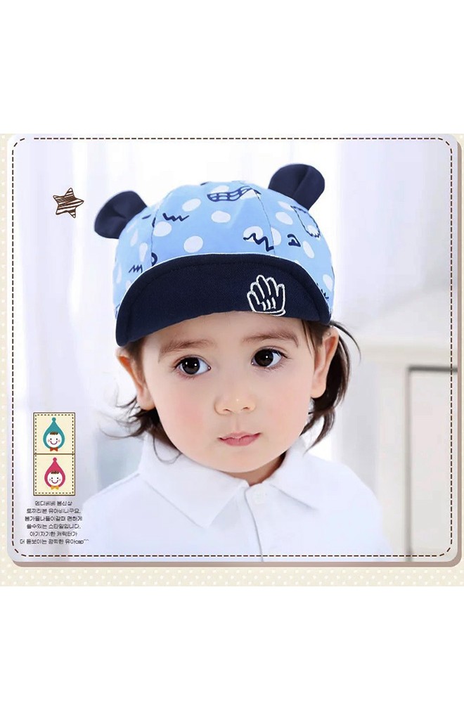 หมวกแก๊ปลายมือแต่งหูน่ารัก จาก KUKUJI