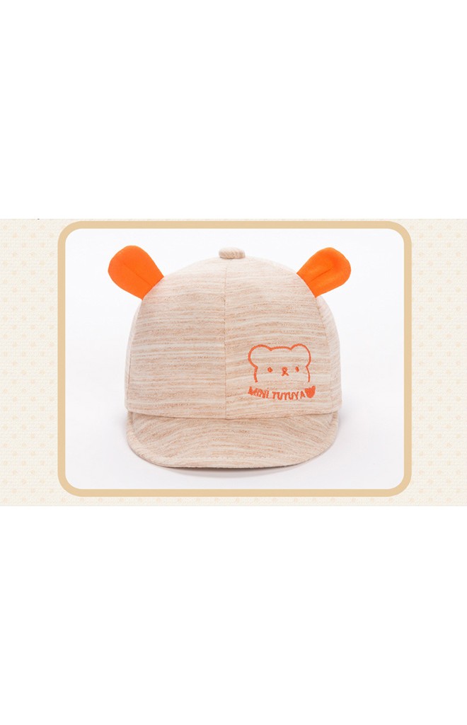 หมวกแก๊ปเด็กเล็กปักหมีน้อย แต่งหูน่ารัก จาก TUTUYA