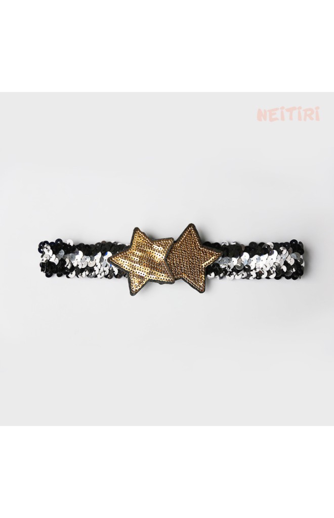 สายคาดผมดาวคู่สีทอง สายแต่งเลื่อมเกล็ดปลาจาก Angel Neitiri