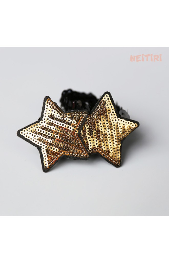 สายคาดผมดาวคู่สีทอง สายแต่งเลื่อมเกล็ดปลาจาก Angel Neitiri