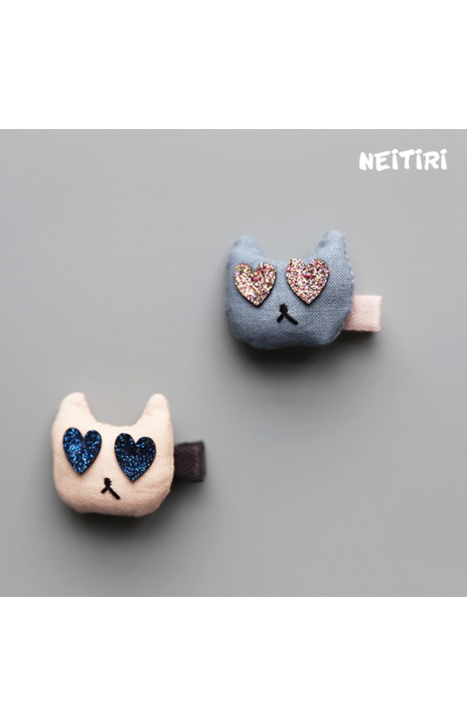 กิ๊บเด็กหน้าแมวน้อย เซ็ต 2 สี ชมพูนู้ด และ น้ำเงิน Angel Neitiri