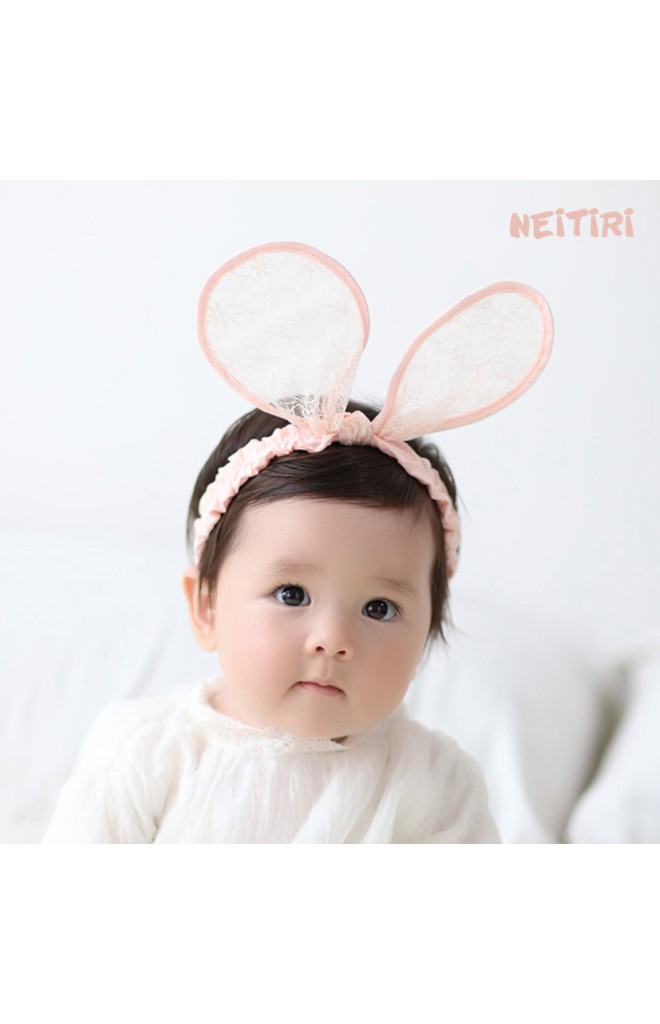 ผ้าคาดผมหูกระต่ายใหญ่ผ้าลูกไม้สวย จาก Angel Neitiri