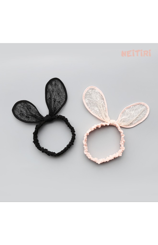 ผ้าคาดผมหูกระต่ายใหญ่ผ้าลูกไม้สวย จาก Angel Neitiri