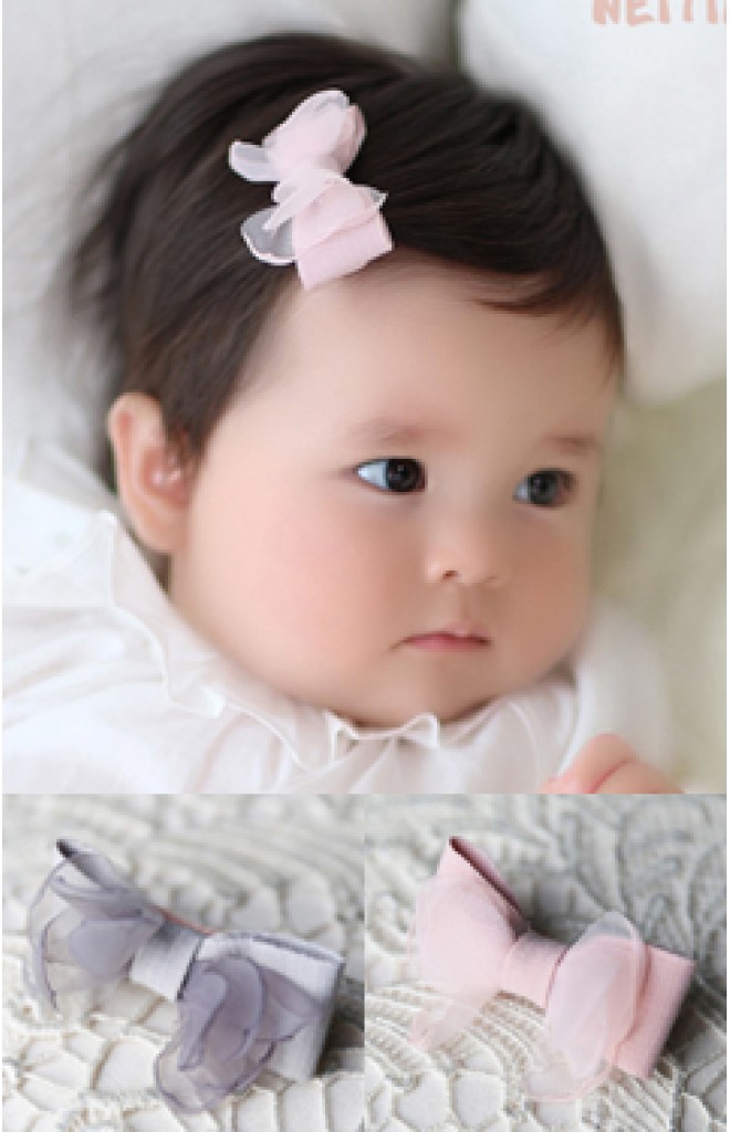 กิ๊บเด็กโบว์ชีฟองแพ็ค 2 ชิ้น สีชมพู และ เทา Angel Neitiri กิ๊บเด็กโบว์ชีฟองแพ็ค 2 ชิ้น สีชมพู และ เทา Angel Neitiri
