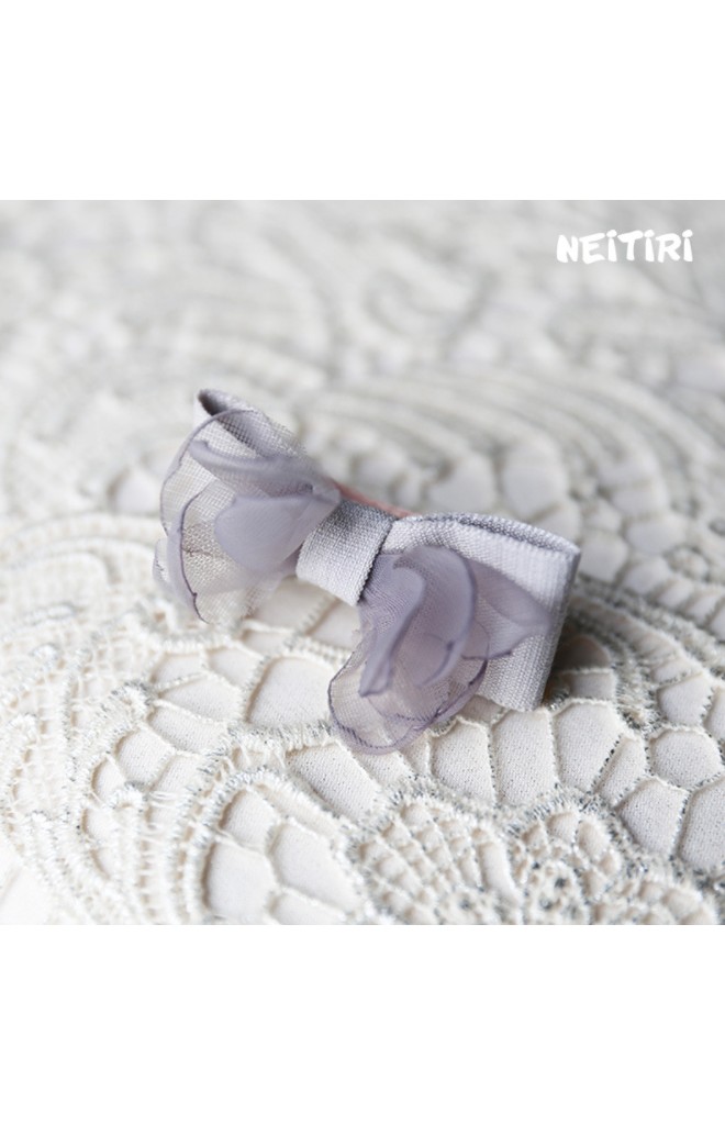 กิ๊บเด็กโบว์ชีฟองแพ็ค 2 ชิ้น สีชมพู และ เทา Angel Neitiri
