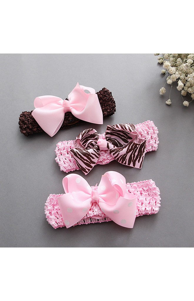 เซ็ตสายคาดผมแพ็ค 3 ชิ้น จัดเซ็ตมาในกล่องชมพูสวยหวาน
