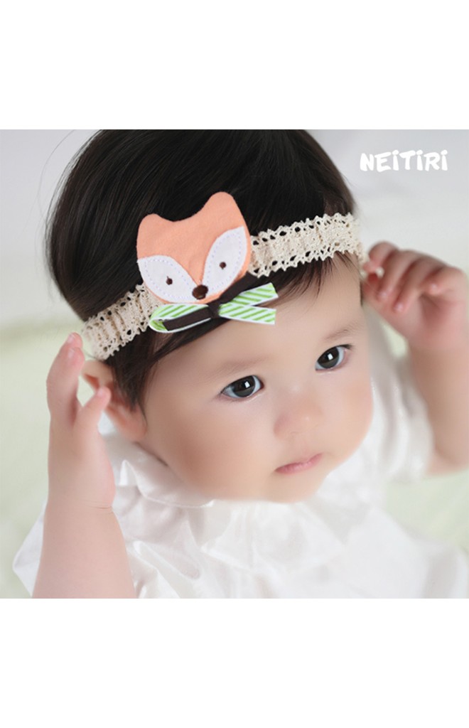 สายคาดผมจิ้งจอกน้อย สายคาดลูกไม้สีครีม Angel Neitiri
