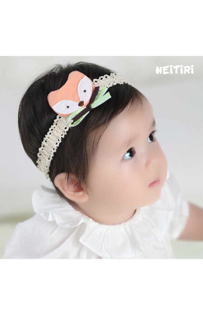 สายคาดผมจิ้งจอกน้อย สายคาดลูกไม้สีครีม Angel Neitiri