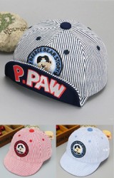 หมวกแก๊ปลายทางปักหมีน้อย ใต้หมวกสกรีนอักษร P.PAW