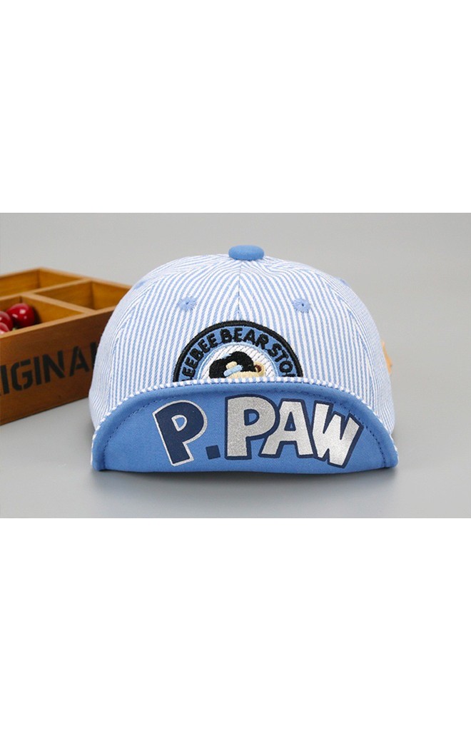 หมวกแก๊ปลายทางปักหมีน้อย ใต้หมวกสกรีนอักษร P.PAW