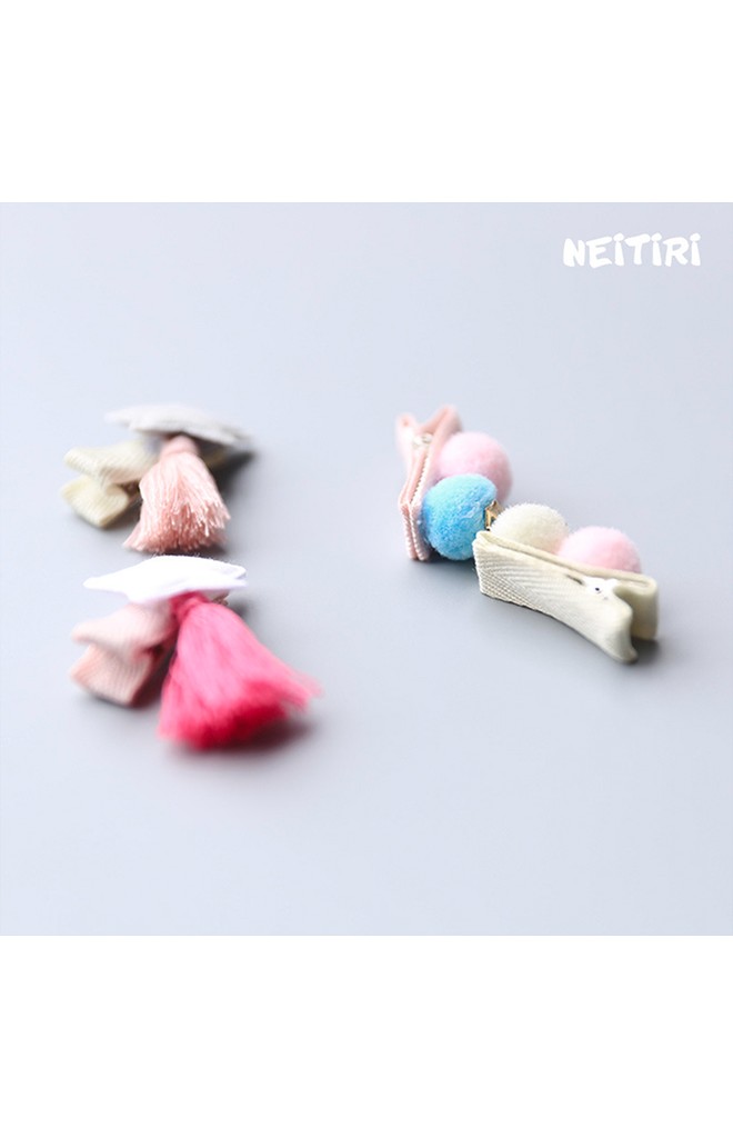 กิ๊บเด็กเซ็ต 2 ชิ้น รูปดาวและปอมปอม Angel Neitiri