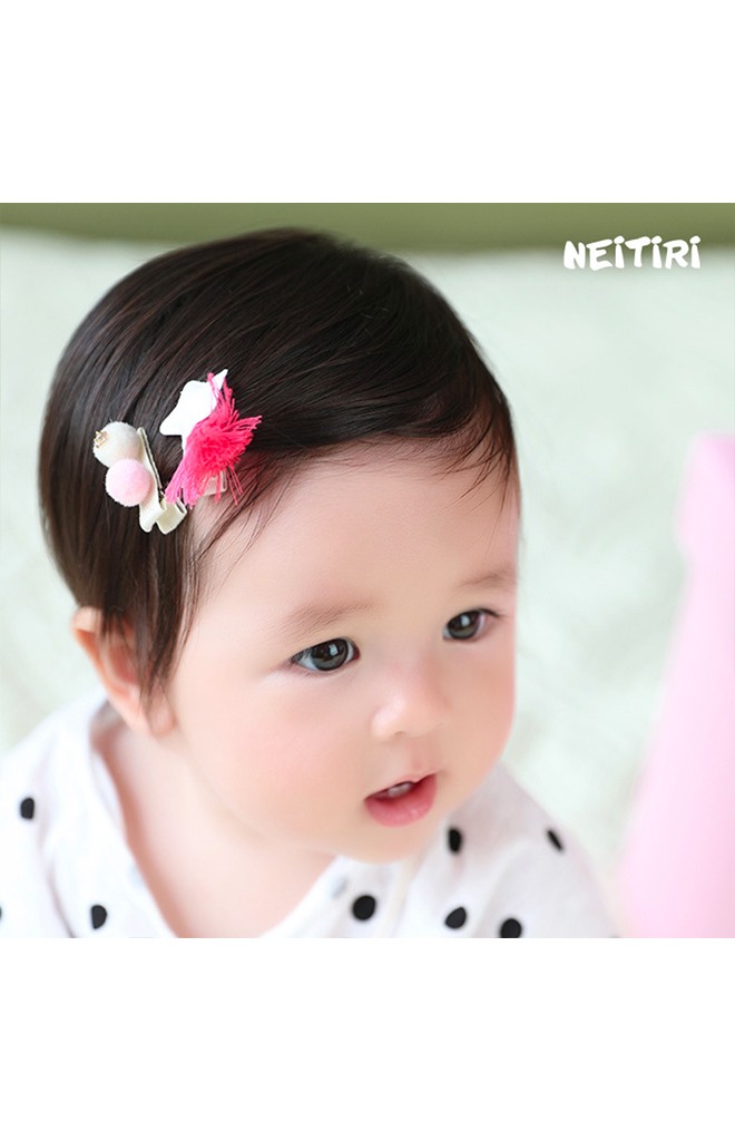 กิ๊บเด็กเซ็ต 2 ชิ้น รูปดาวและปอมปอม Angel Neitiri