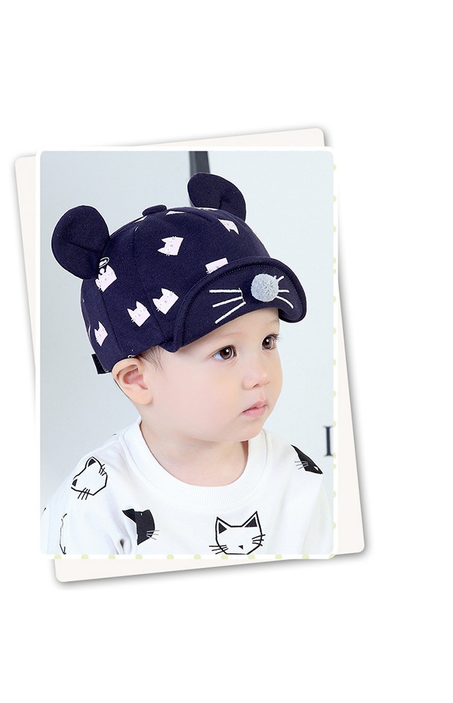 หมวกแก๊ปลายหนูน้อย ใต้ปีกแต่งหน้าหนูน่ารักมากๆ KUKUJI