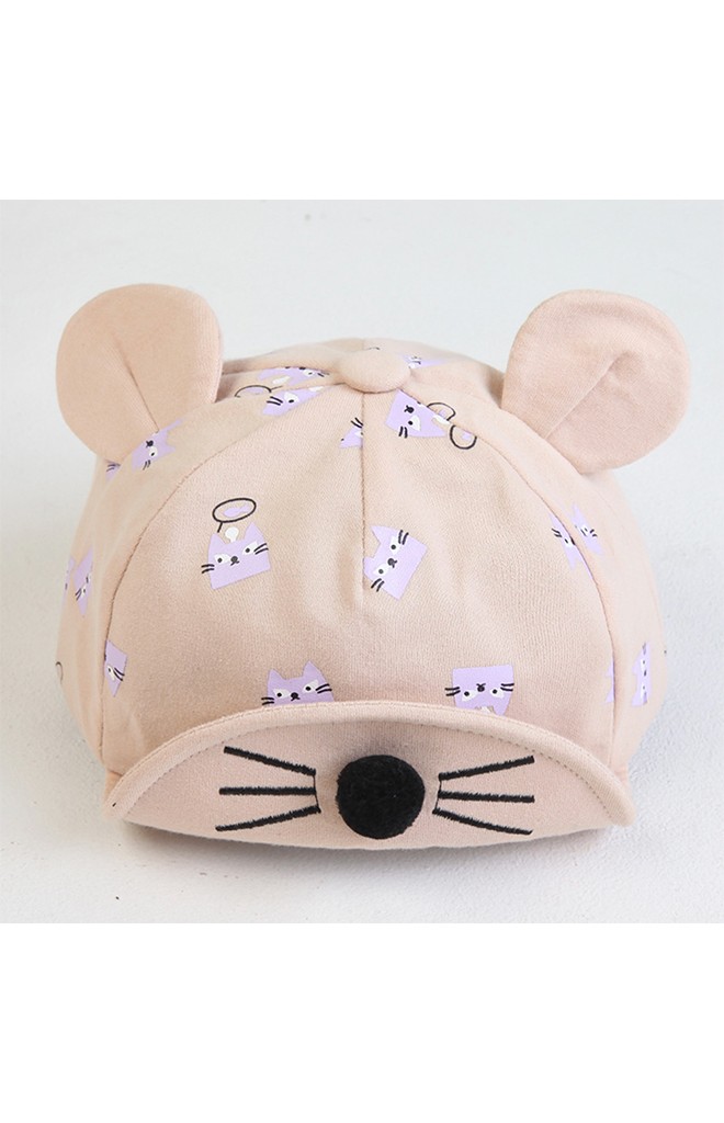 หมวกแก๊ปลายหนูน้อย ใต้ปีกแต่งหน้าหนูน่ารักมากๆ KUKUJI