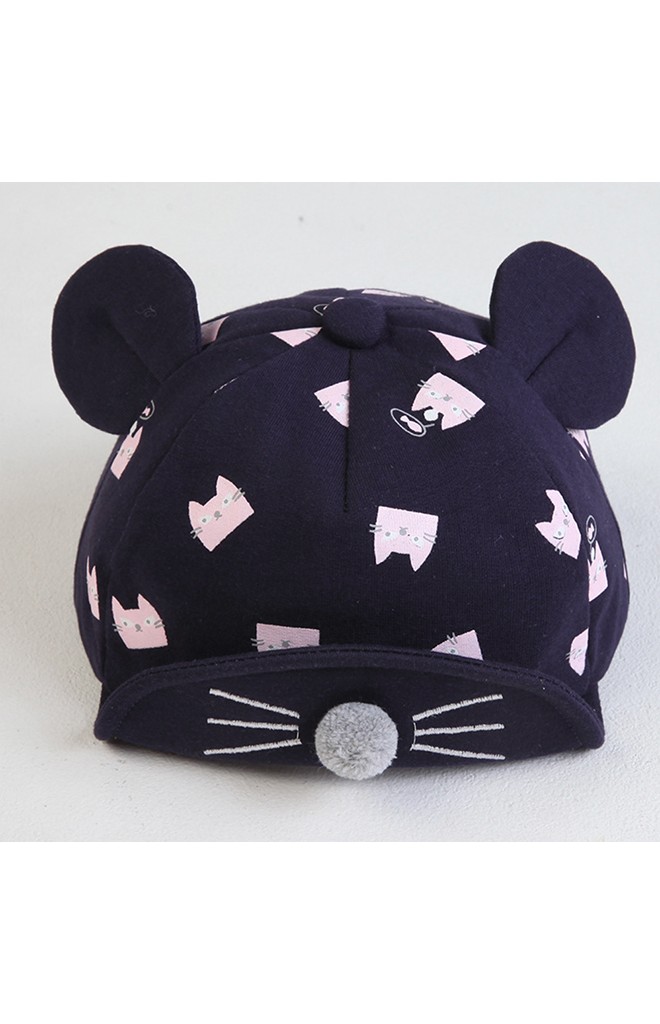 หมวกแก๊ปลายหนูน้อย ใต้ปีกแต่งหน้าหนูน่ารักมากๆ KUKUJI