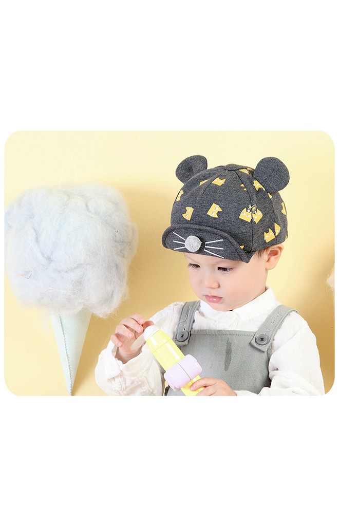 หมวกแก๊ปลายหนูน้อย ใต้ปีกแต่งหน้าหนูน่ารักมากๆ KUKUJI