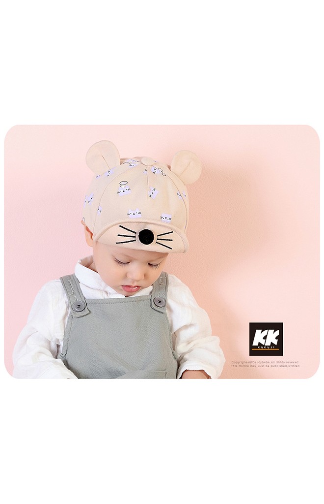 หมวกแก๊ปลายหนูน้อย ใต้ปีกแต่งหน้าหนูน่ารักมากๆ KUKUJI