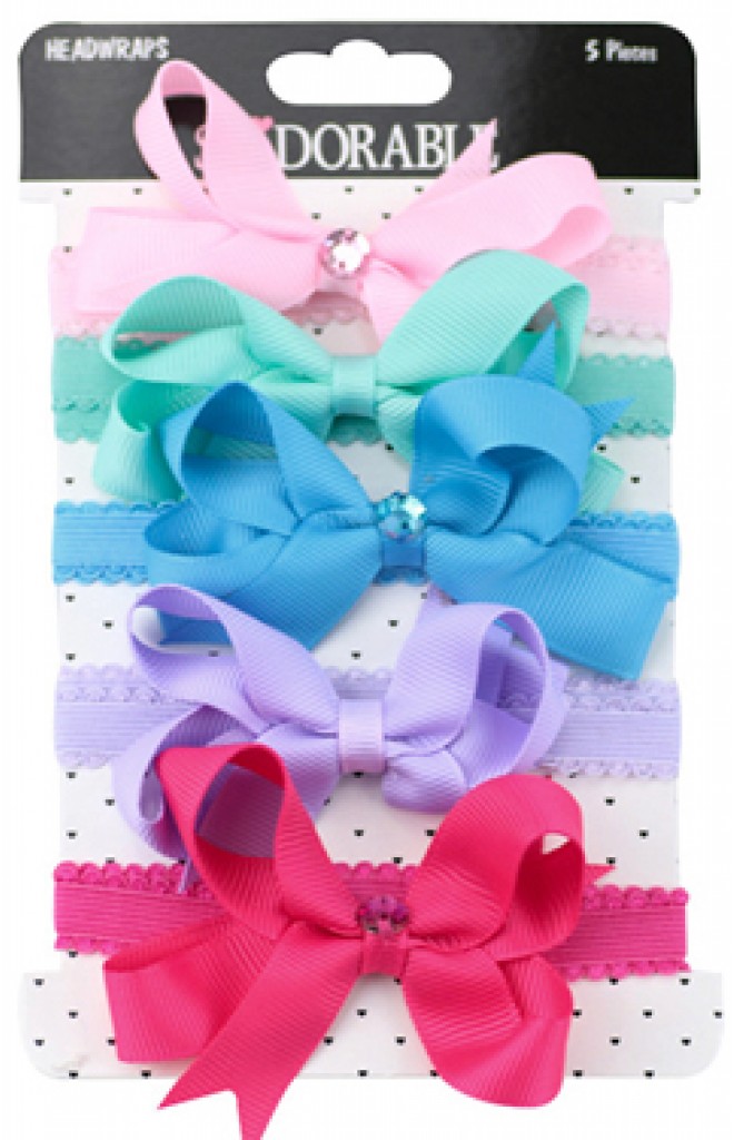 เซ็ตสายคาดผมโบว์แพ็ค 5 ชิ้น 5 สี เซ็ตสายคาดผมโบว์แพ็ค 5 ชิ้น 5 สี