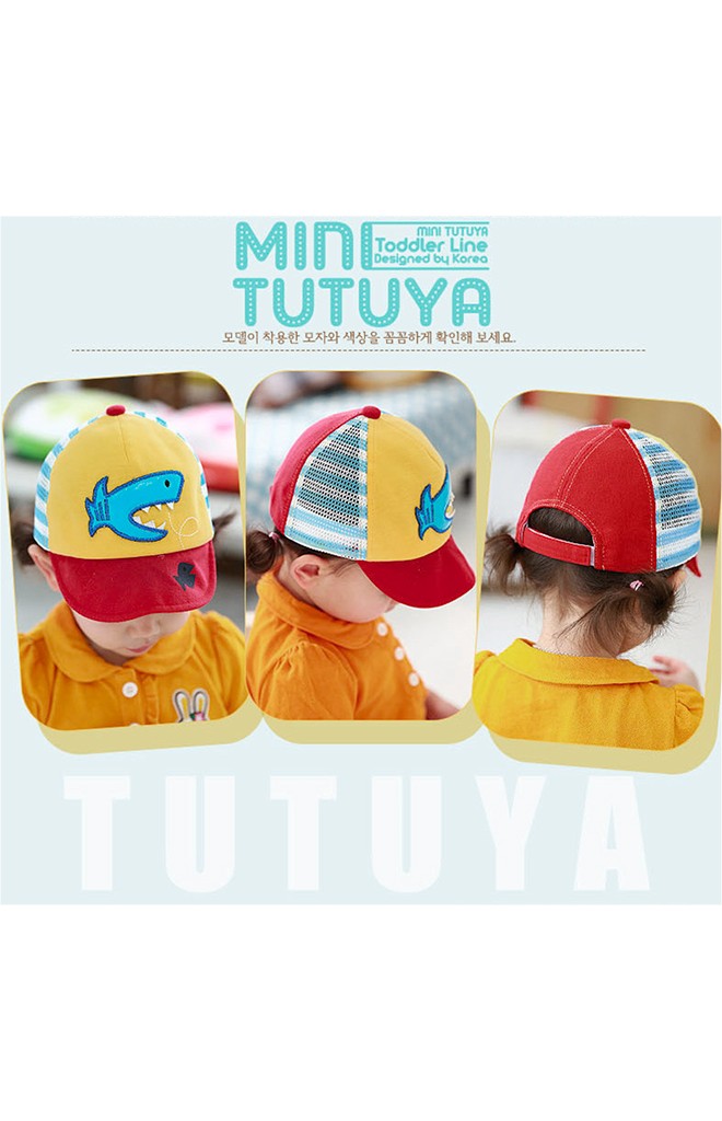 หมวกแก๊ปเด็กแต่งรูปปลาฉลาม TUTUYA