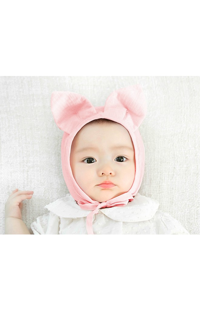 หมวกสาวน้อยแต่งหูแหลม พร้อมผ้าผูกใต้คาง GZMM ไซส์