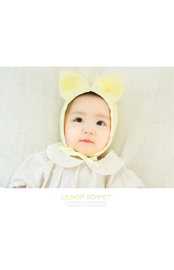 หมวกสาวน้อยแต่งหูแหลม พร้อมผ้าผูกใต้คาง GZMM ไซส์