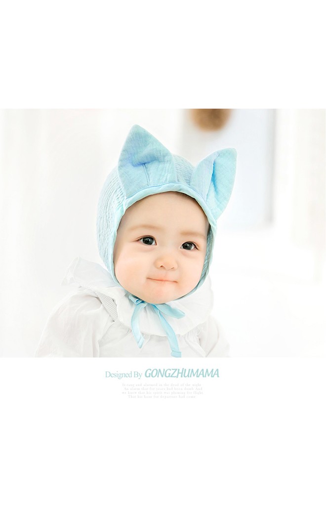 หมวกสาวน้อยแต่งหูแหลม พร้อมผ้าผูกใต้คาง GZMM ไซส์