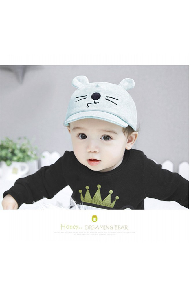 หมวกแก๊ปปีกอ่อนหน้าแมวยิ้ม GZMM