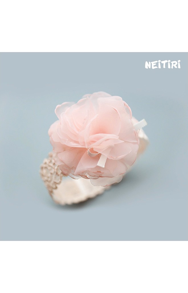 ผ้าคาดผมเด็กหญิงดอกไม้ฟูแต่งโบว์เล็กๆ น่ารัก Angel Neitiri