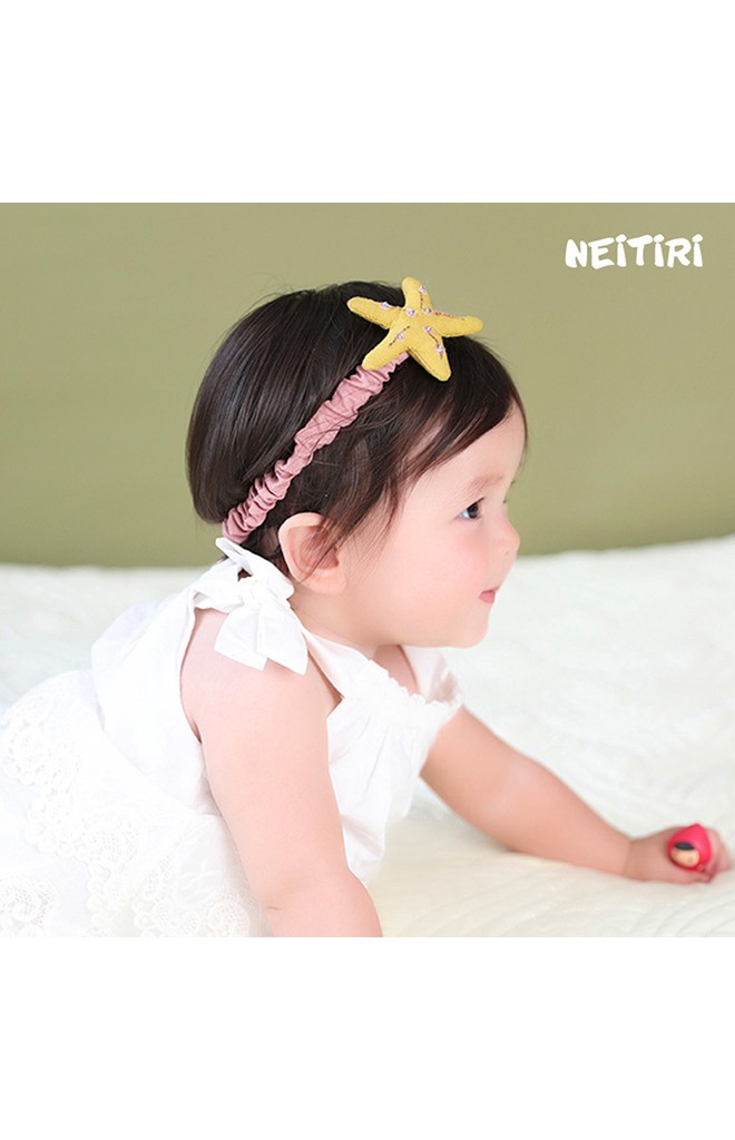 สายคาดผมเด็กผ้าฝ้ายแต่งรูปดาว Angel Neitiri