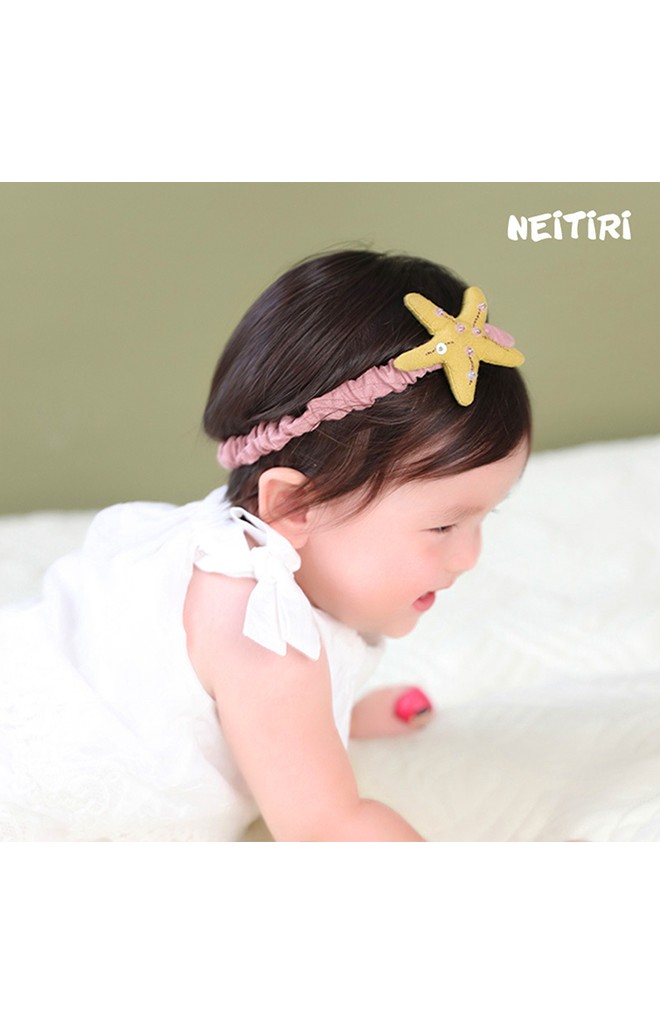 สายคาดผมเด็กผ้าฝ้ายแต่งรูปดาว Angel Neitiri