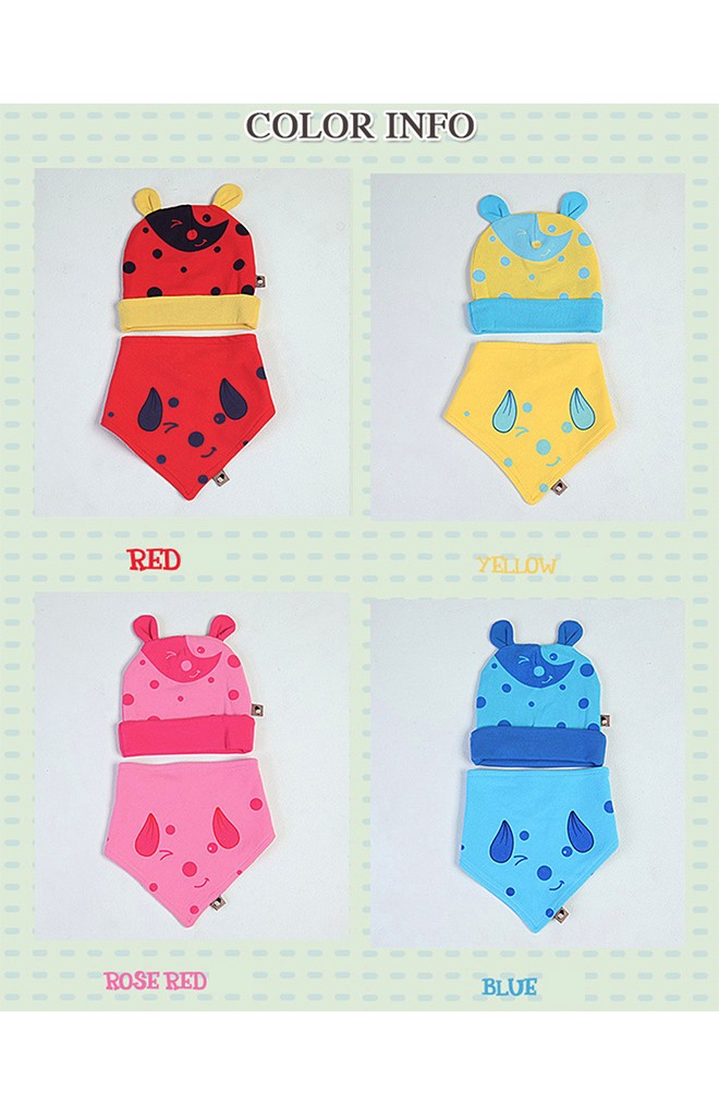 เซ็ตหมวกบีนนี่ผ้ายืดลายเจ้าตูบแต่งหูน่ารักจาก TIANYIBEAR