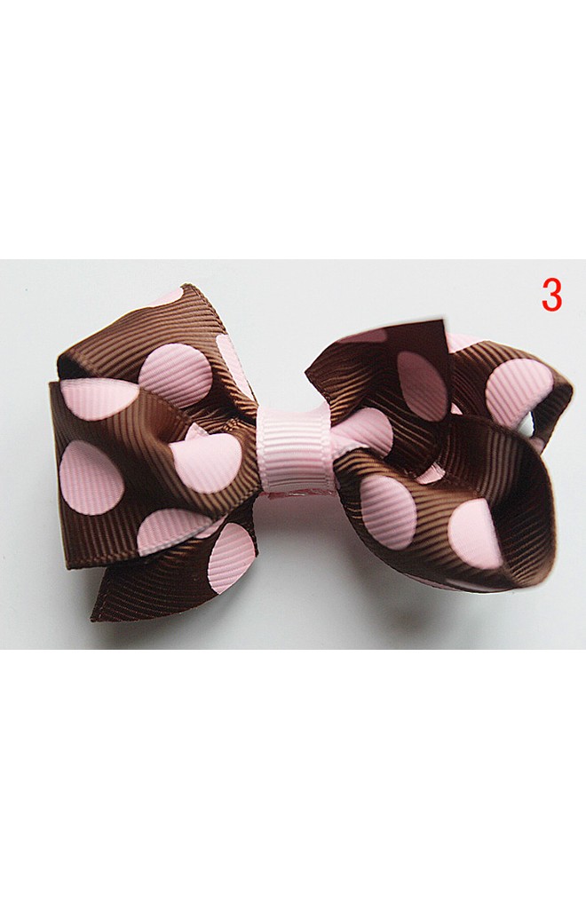 เซ็ตกิ๊บเด็กแพ็ค 4 ตัว โบว์บิดลายสวย 4 สี