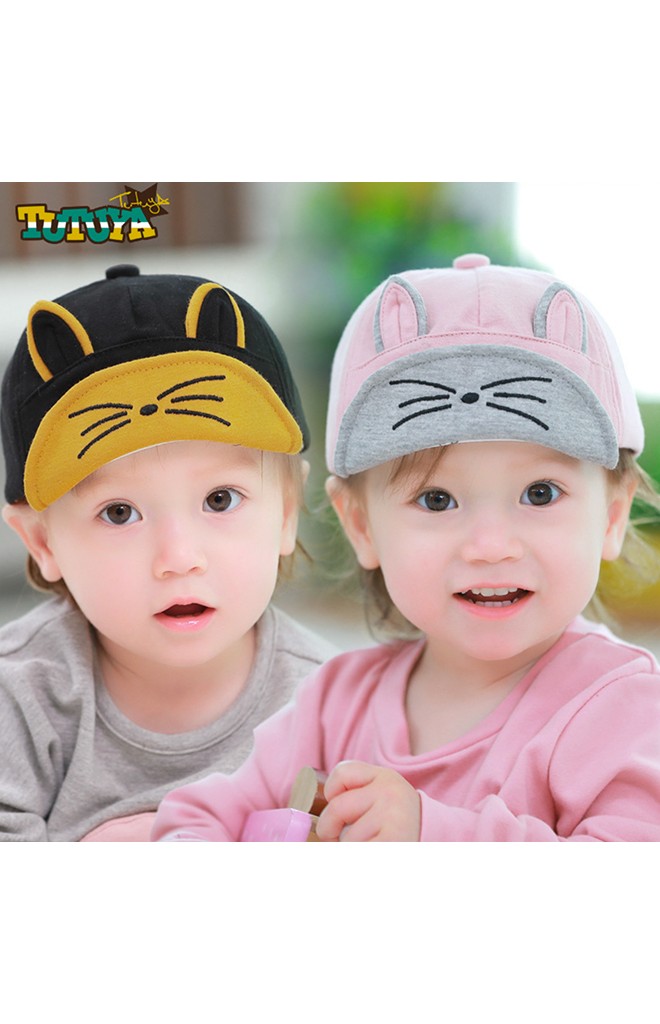 หมวกแก๊ปแมวน้อยแต่งหูเล่นสีสวย จาก TUTUYA